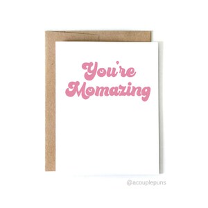 Tarjeta de día de las madres de mamá-Mazing, tarjeta de día de las madres divertidas, regalo del día de las madres divertidas, tarjeta de cumpleaños de la mamá, tarjeta para la nueva mamá, día de la madre de la hija