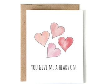 Heart On // Valentine's Day Card, Valentine's Day Card, Naughty Valentine's Day Card