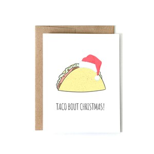 Tarjeta de Navidad de Taco lTarjeta de vacaciones de Taco, tarjeta de Navidad divertida para un amigo - Tarjetas de vacaciones divertidas para ella - Tarjeta de Navidad atrevida