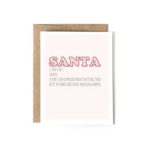 Neue Eltern Weihnachtskarte l Weihnachtskarte für neue Mama, Weihnachtskarte für Mama Freunde, lustige sarkastische Weihnachtskarte