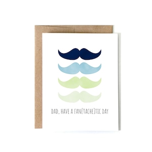 Schnurrbart Vatertagskarte // Vatertagskarte von Frau, lustige Karte für Papa, Geschenk für Papa, Vatertagsgeschenk, Papa Witz Karte