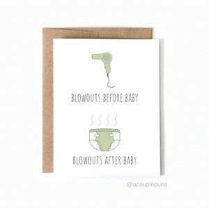 Baby Blowout l Funny Baby Card, Baby Girl Card, New Baby Card, Funny Baby Shower Card, Funny Pregnancy Card