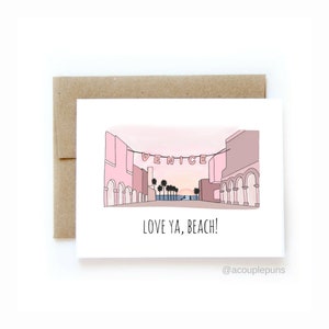 Love Ya, Beach // lustige & sarkastische Grußkarte für Freund // Freundschaft // reife