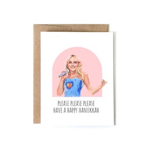 TÉLÉCHARGEMENT NUMÉRIQUE Sabrina Carpenter Hanukkah Card | Carte Sabrina Carpenter, s'il vous plaît, s'il vous plaît, carte Hanukkah