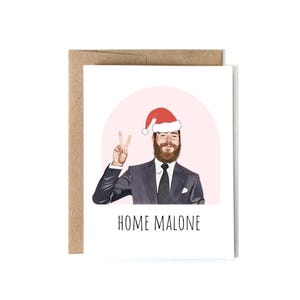 DIGITALE DOWNLOAD Post Malone-kerstkaart | Post Malone-kaart, kerstkaart,