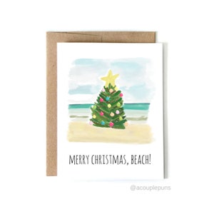 Merry Christmas Beach l Weihnachtskarte, Weihnachtskarte, Lustige Weihnachtskarte, Florida Weihnachtskarte, Hawaii weihnachtskarte