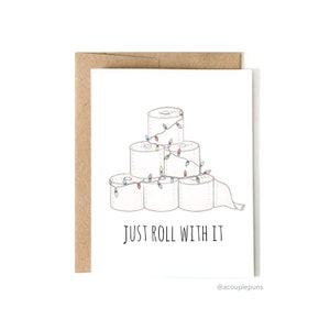 Basta rotolare con esso / carta igienica cartolina di Natale, divertente biglietto di Natale, biglietto di auguri