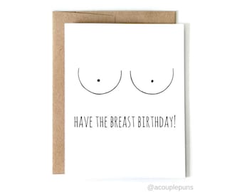 Boob Birthday Card - Etsy