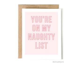 Naughty List  | funny and sarcastic christmas card // mature