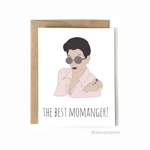 Momanger Card | Kris Kardashian Card, Funny Mothers Day Card, Mom Birthday Card, Card for New Mom, Mother's Day From Daughter