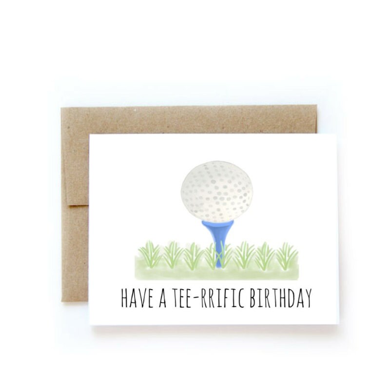 Teerrific Verjaardag Golf Verjaardagskaart Etsy Belgie