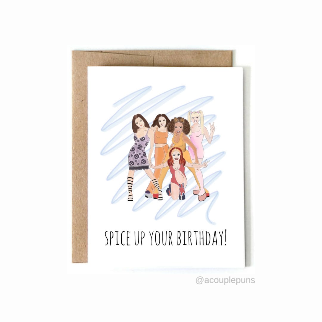 Spice up Your Birthday // Happy Birthday Card, Funny Birthday Card