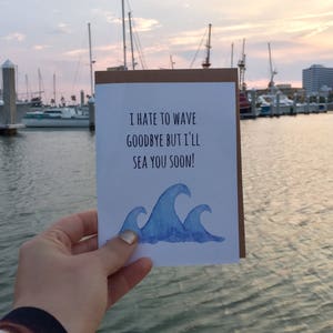 Sea You Soon// Long Distance Relationship Card, Miss You Card, Long Distance Gift, Milso Card, funny card,card for him, depoyment, navy image 2