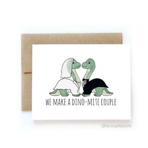 Fazemos um cartão de casamento DinoMite Couple l, cartão de aniversário para casal, cartão de casamento divertido, cartão para noivo, cartão para noiva