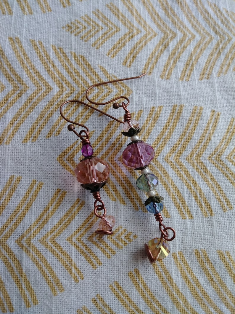 Asymetrical Crystal Dangle Drop Earrings Fit for a Princess!