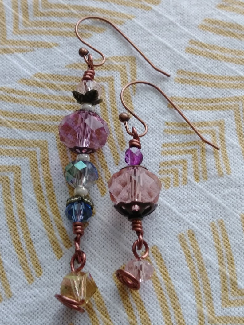 Asymetrical Crystal Dangle Drop Earrings Fit for a Princess!