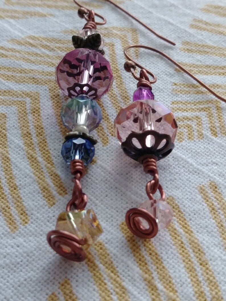 Asymetrical Crystal Dangle Drop Earrings Fit for a Princess!