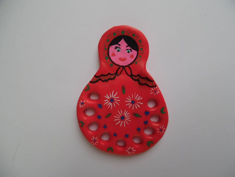 Tri fils, range fil pour broderie en fimo Poupee russe image 1