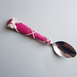 Ballerina girl Fimo paste spoon image 1