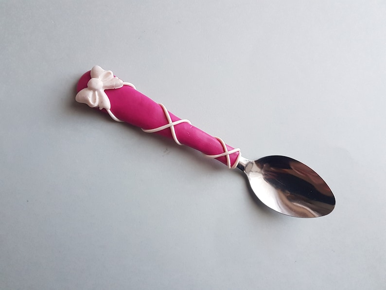 Ballerina girl Fimo paste spoon image 1