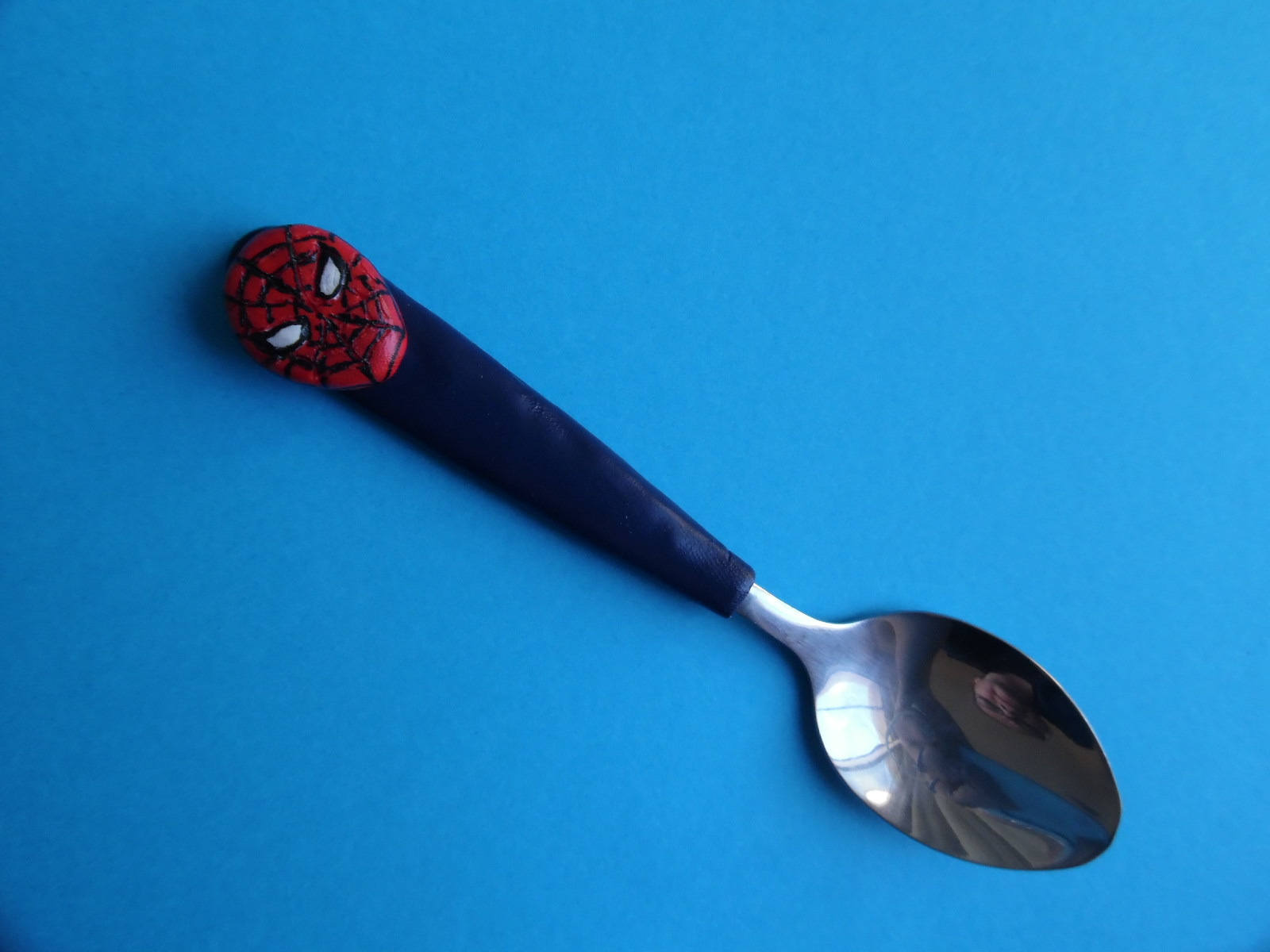 Cuillère Pâte Fimo Garçon Spiderman