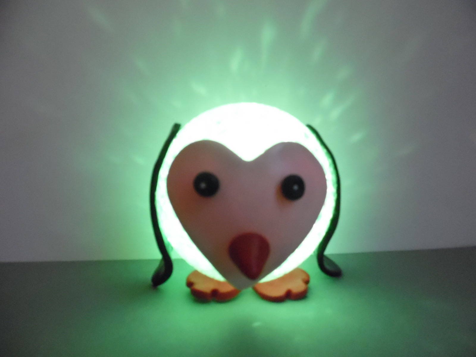 Veilleuse Led, Boule de Noël Lumineuse Pingouin Fimo