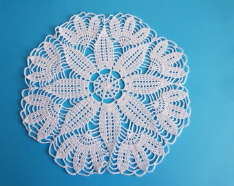 Napperon au crochet blanc 32cm