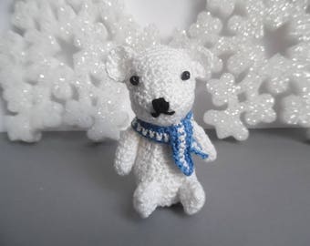 Amigurumi 8cm ours polaire blanc au crochet