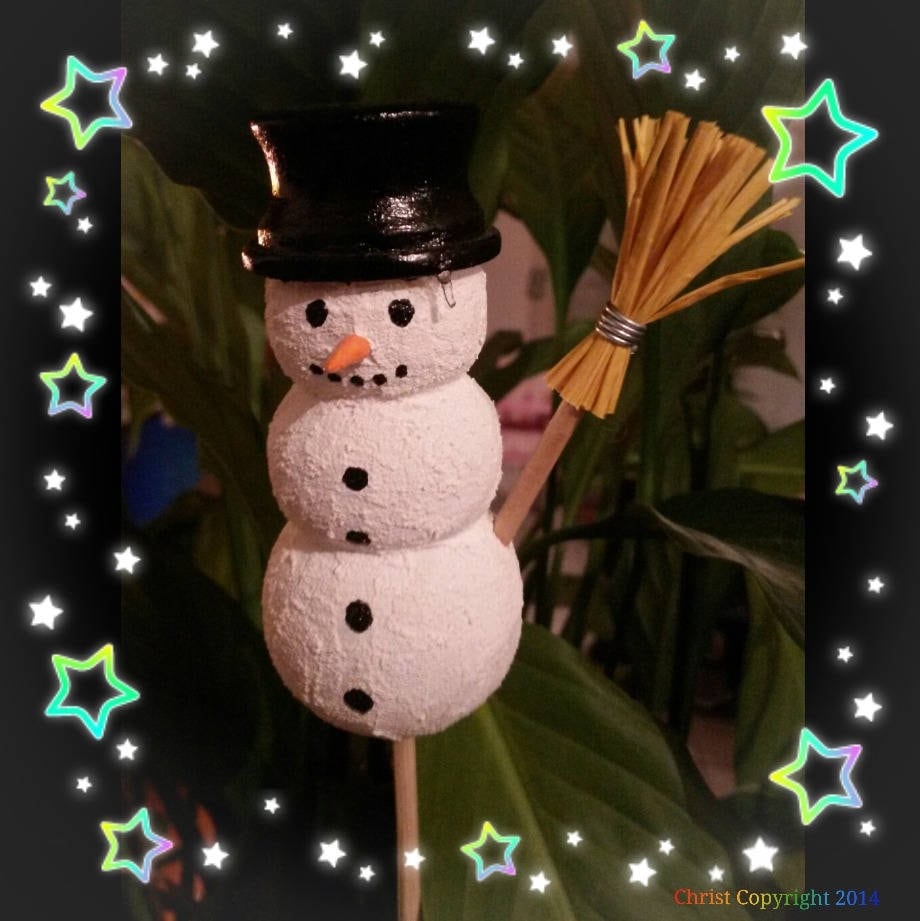 Bonhomme de Neige en Bois Pour Différente Décoration.