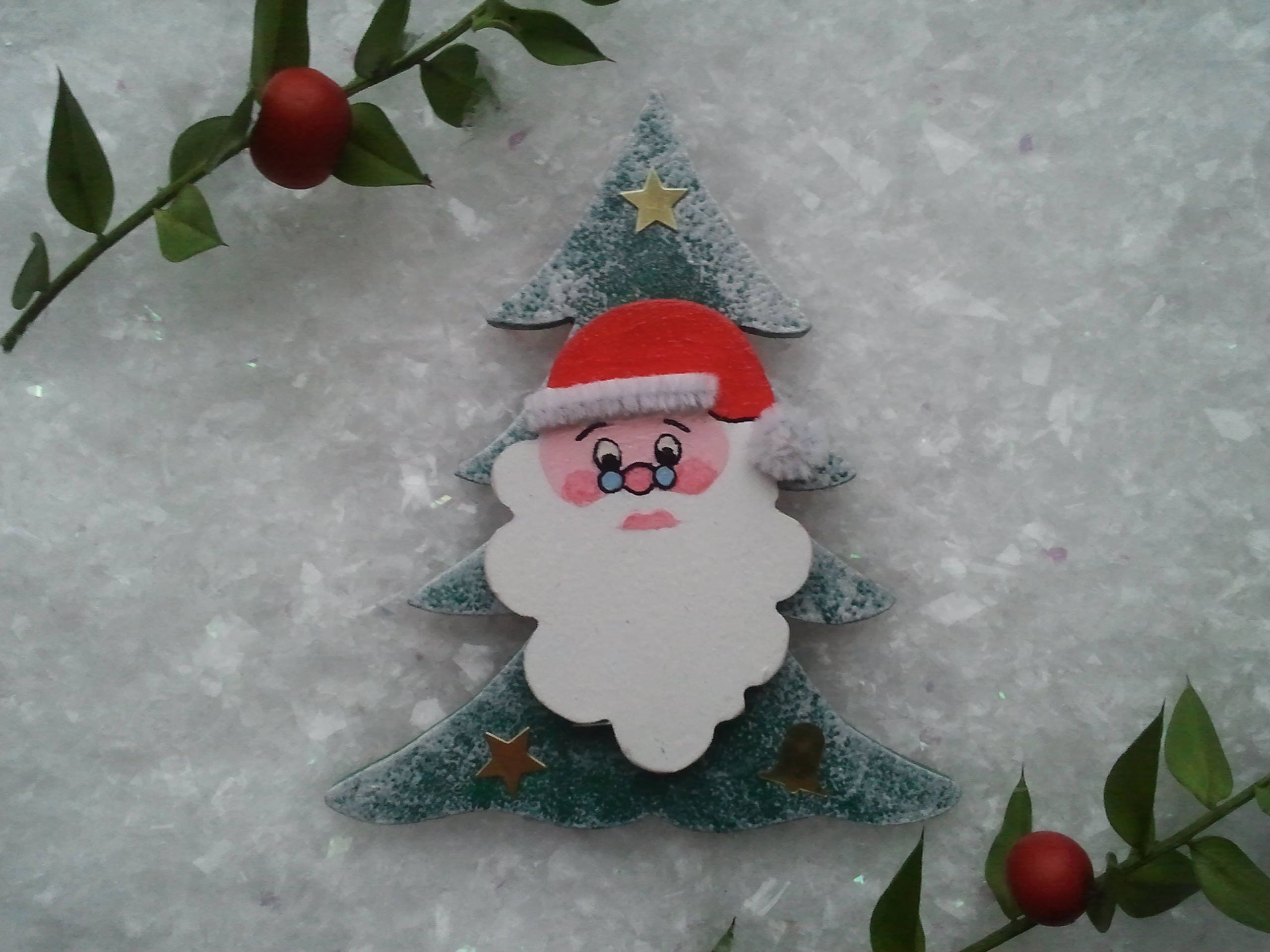 Suspension de Noël en Bois Père