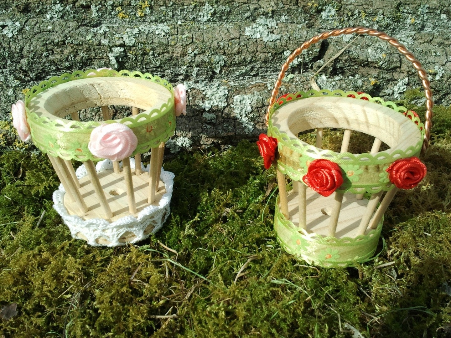 Petit Sceau ou Corbeille Décorative Pour Bathème, Mariage, Etc