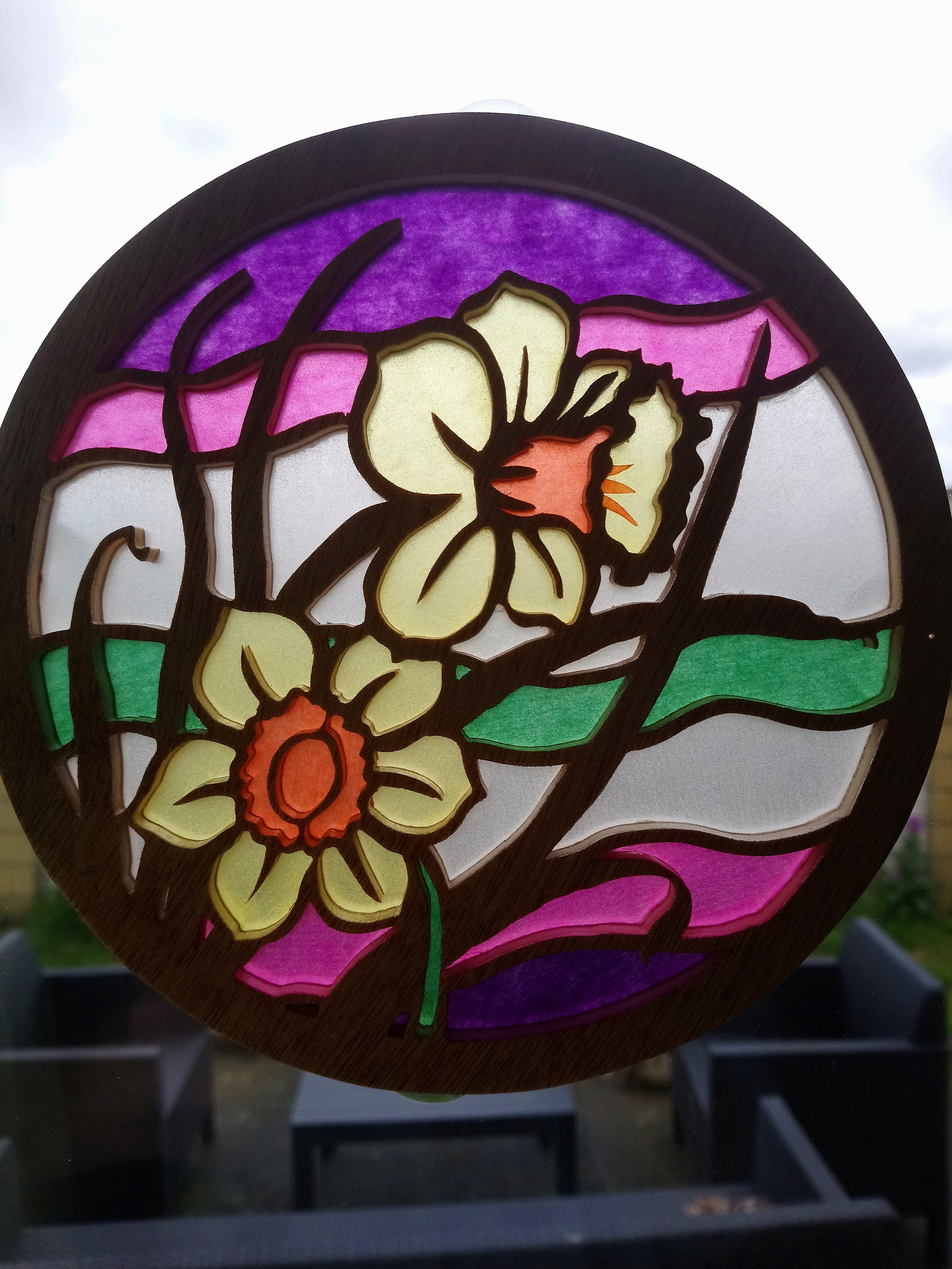 Vitrail de Fenêtres Printanier