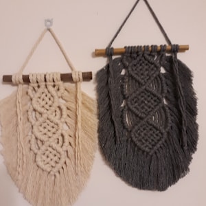 Macrame Leaf/Feather Wall Hanging: Boho Decor, Custom Colors