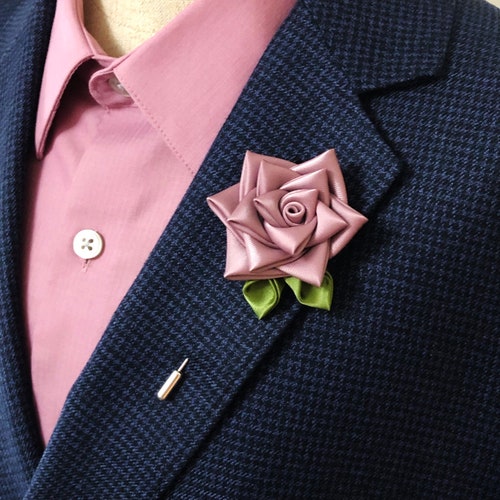 Peacock Small Flower Lapel Pin / Wedding Boutonniere / Mans - Etsy