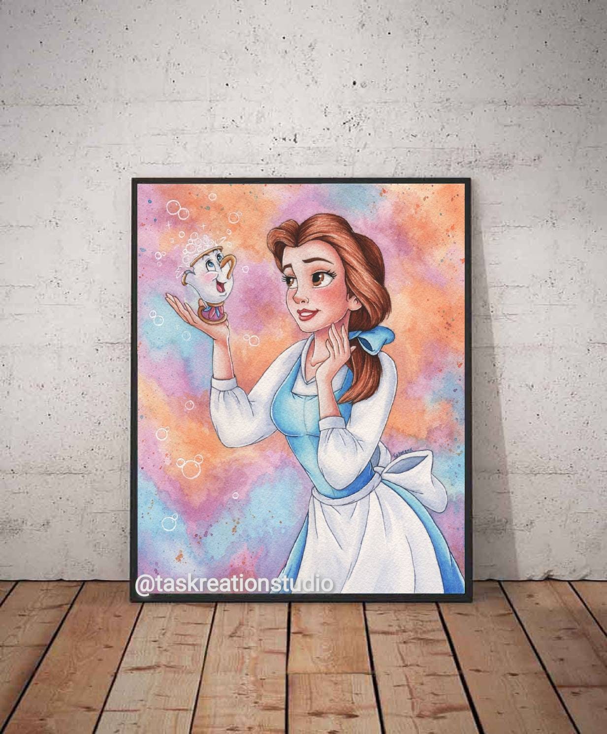 Disney Princess Watercolour Beauty and the Beast Belle and - Etsy Hong Kong Disney Princess Watercolour Beauty and the Beast Belle and - Etsy Hong Kong