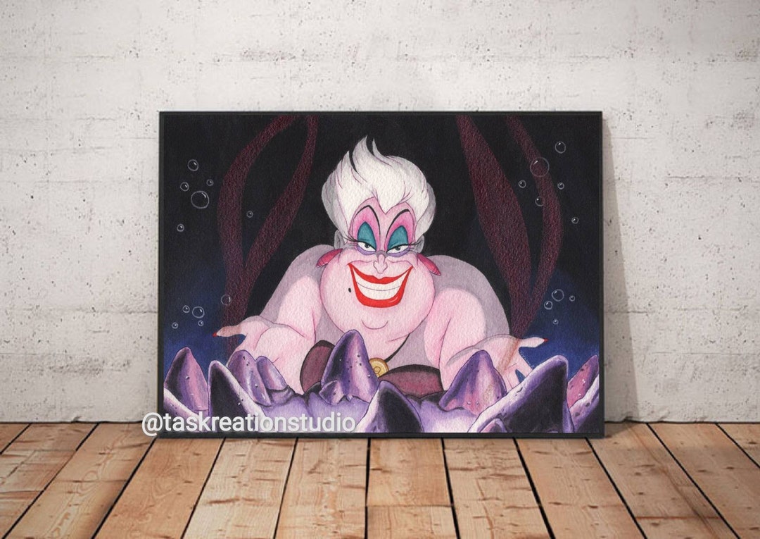 ベルリトルマーメイド　アースラ絵画　ディズニーヴィランズ　リミテッド貴重品 ベル様専用リトルマーメイド アースラ絵画 ディズニーヴィランズ