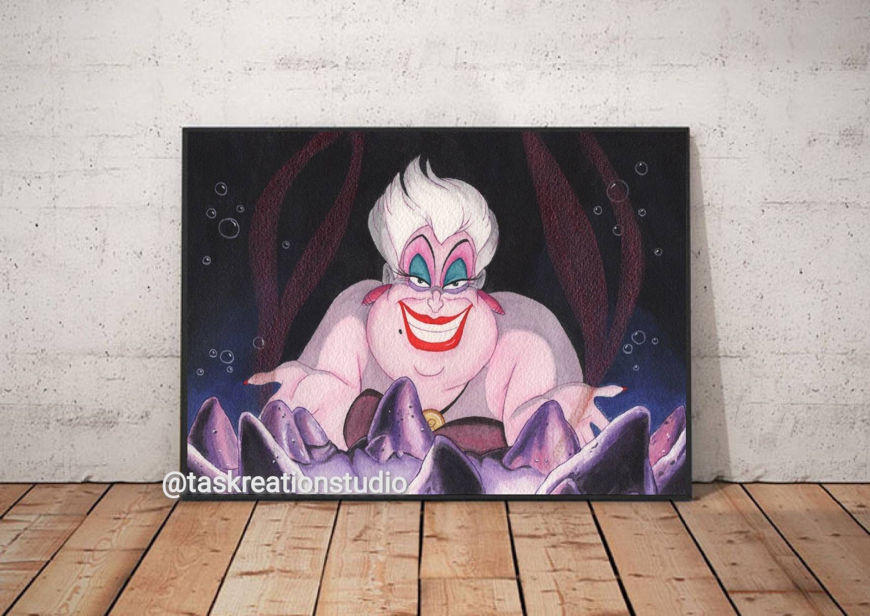 ベルリトルマーメイド　アースラ絵画　ディズニーヴィランズ　リミテッド貴重品 ベル様専用リトルマーメイド アースラ絵画 ディズニーヴィランズ