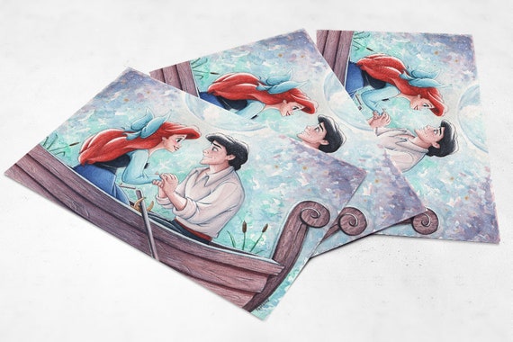Ariel The Little Mermaid And Eric Drawing