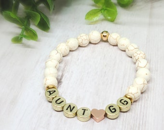 Personalized Letter Bead Bracelet, Name Bracelet, Word Bracelet, Design Your Own, Beaded Bracelet, Stackable Bracelet, Gift for Her, Custom