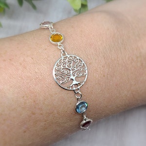 Family Tree Birthstone Bracelet, Tree of Life Bracelet, Gift for Mom, Birthstone Bracelet, Mothers Bracelet, Personalized Bracelet, Gift