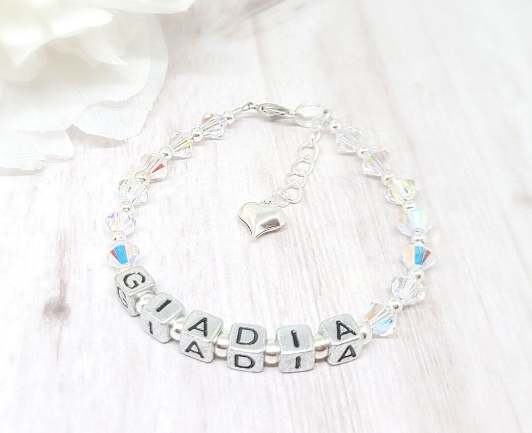 Swarovski Crystal Bracelet Christening Gift Bridal Jewelry Etsy