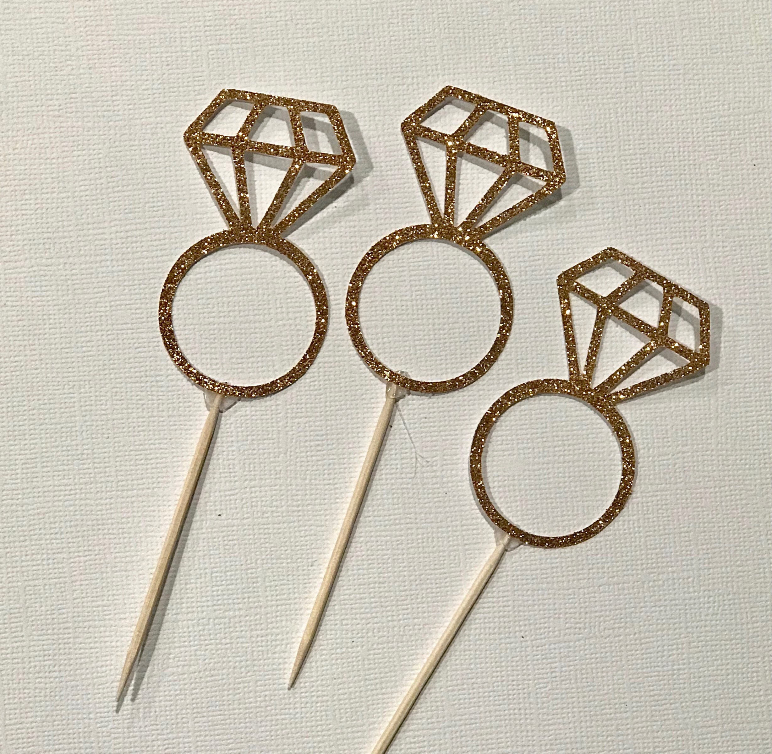 Diamond Ring Cupcake Toppers | Etsy