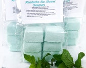 Peppermint and Eucalyptus Shower Steamers, Headache Relief Shower Fizzy, Shower bombs with Natural Essential oils, Aromatherapy for migraine