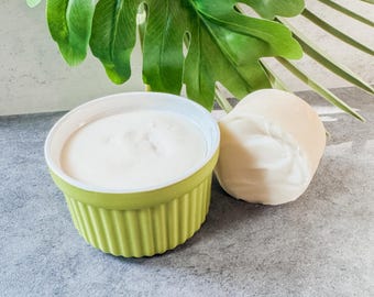Natural Solid Dishwashing Soap, Handmade Dish Soap Bar with Brush & Ramekin, Lemon Basil Essential Oil, Non-Toxic Dish Soap, Eco-Friendly