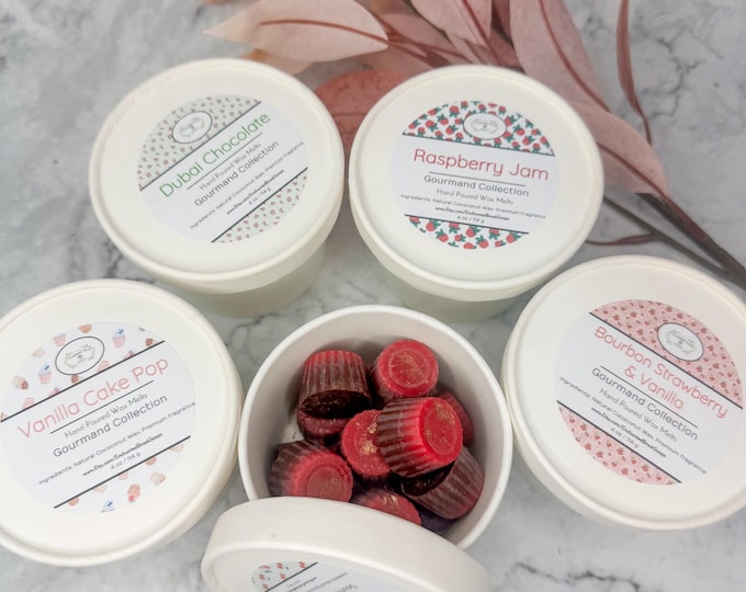 Strong Scented Coconut Wax Melts: Vegan, All-Natural Tarts, Choose Your Scent Gourmand Bonbon Wax Melts
