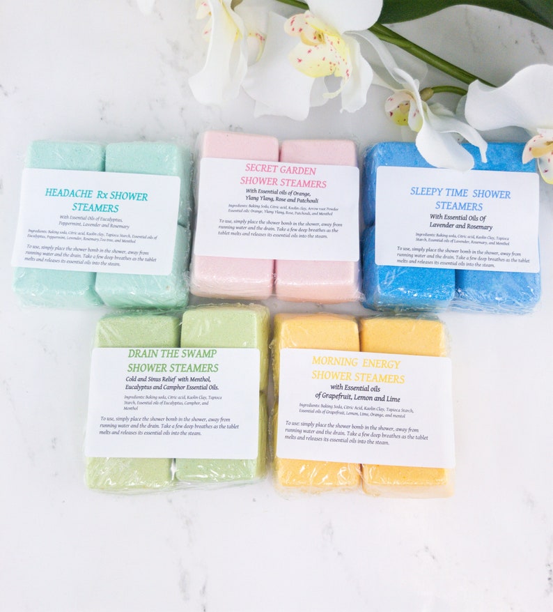 Variety Set Shower Steamers Natural Aromatherapy Shower Etsy
