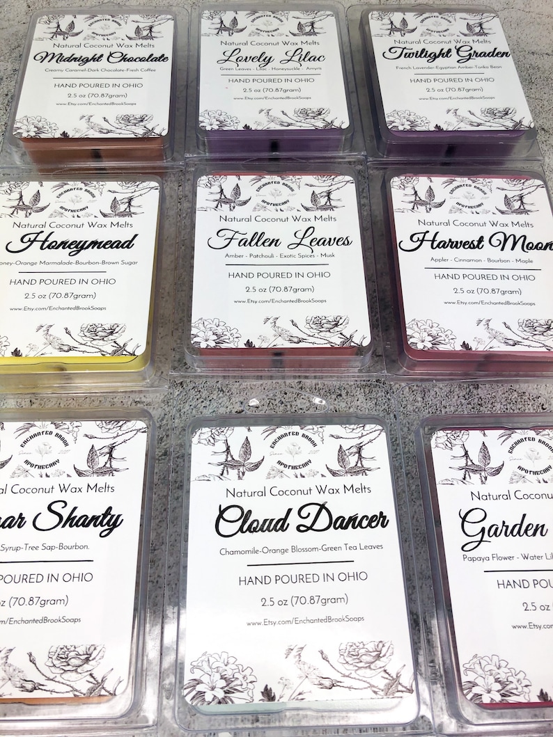 Choose Your Scent Vegan and All Natural Coconut Wax Melts Etsy