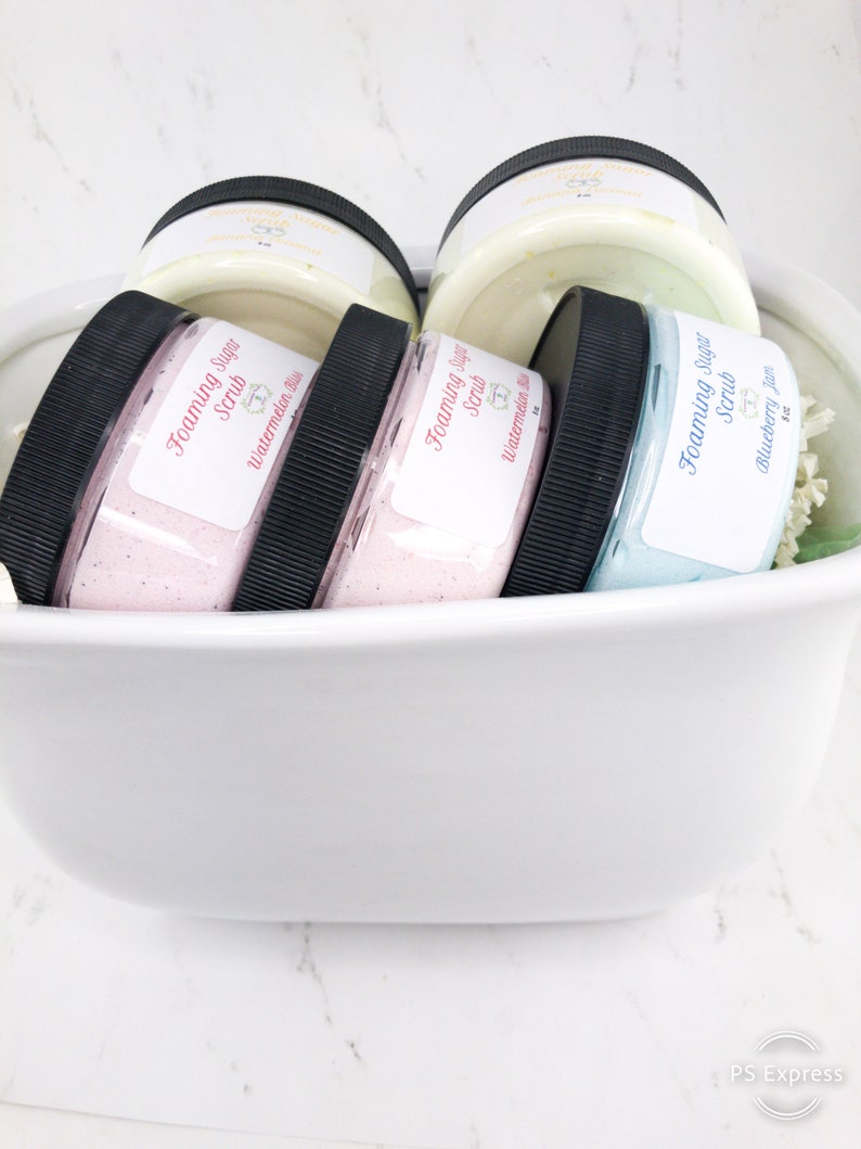 Foaming Sugar Scrub Jojoba oil Whipped Sugar Scrub Foaming Etsy