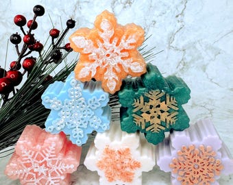 Snowflake Artisan Soap, Natural Glycerin Soap, Hostess Gift