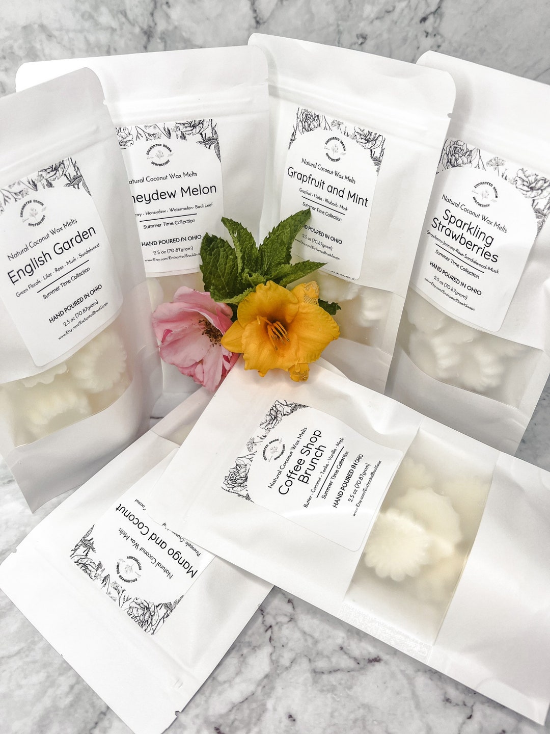 Strong Scented Coconut Wax Tarts, Choose Your Scent Vegan and All